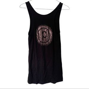Pure Barre Black Tank Top with Rose Gold Logo